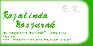 rozalinda moszurak business card